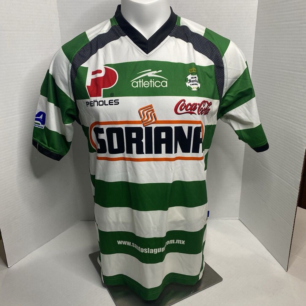 Atletica Santos Laguna Home Soccer Jersey Y2K Soriana Mexican Sport Size Large